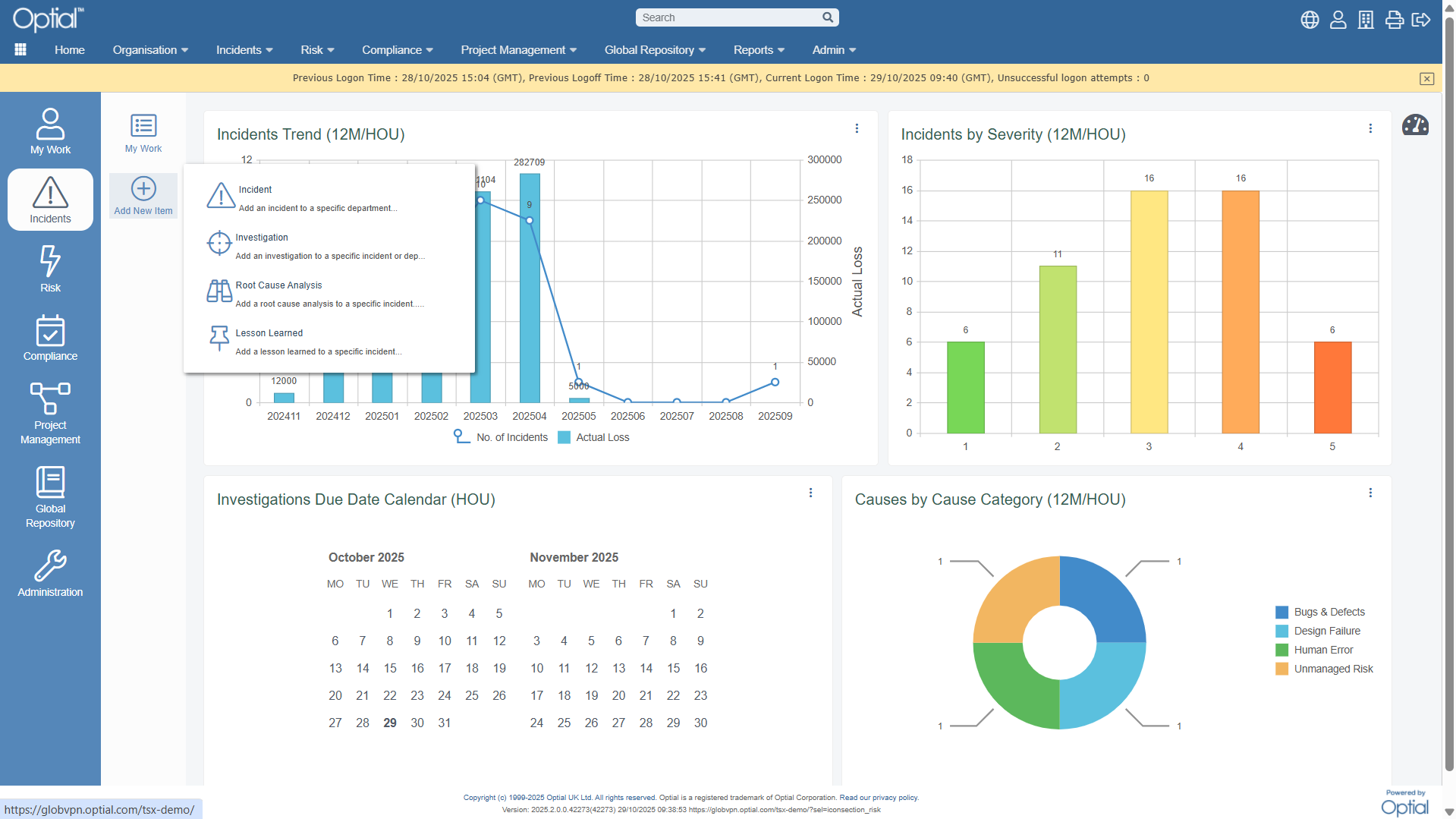 screenshot of Optial SmartStart